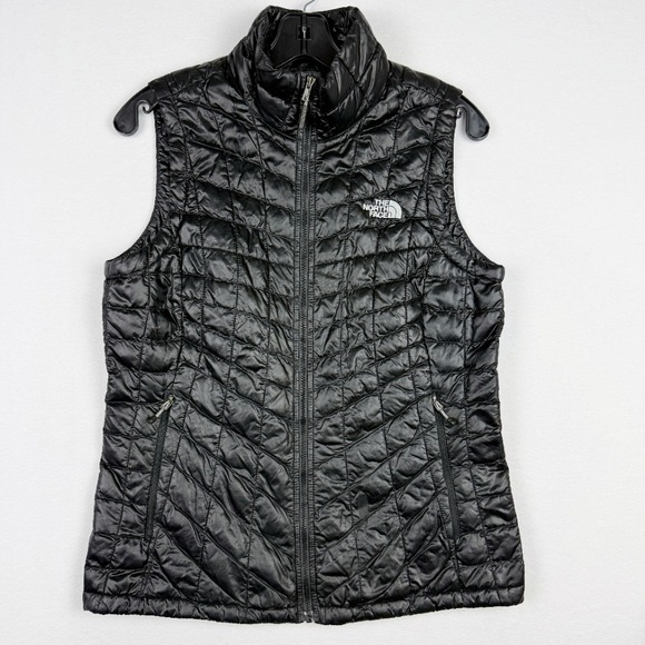 The North Face TNF Thermoball Black Puffer Vest Size Small Womens‎ - Picture 1 of 9